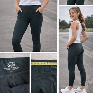 Athleta Girl Leggings Size L 12 Green Athletic Yoga Pants Stretch